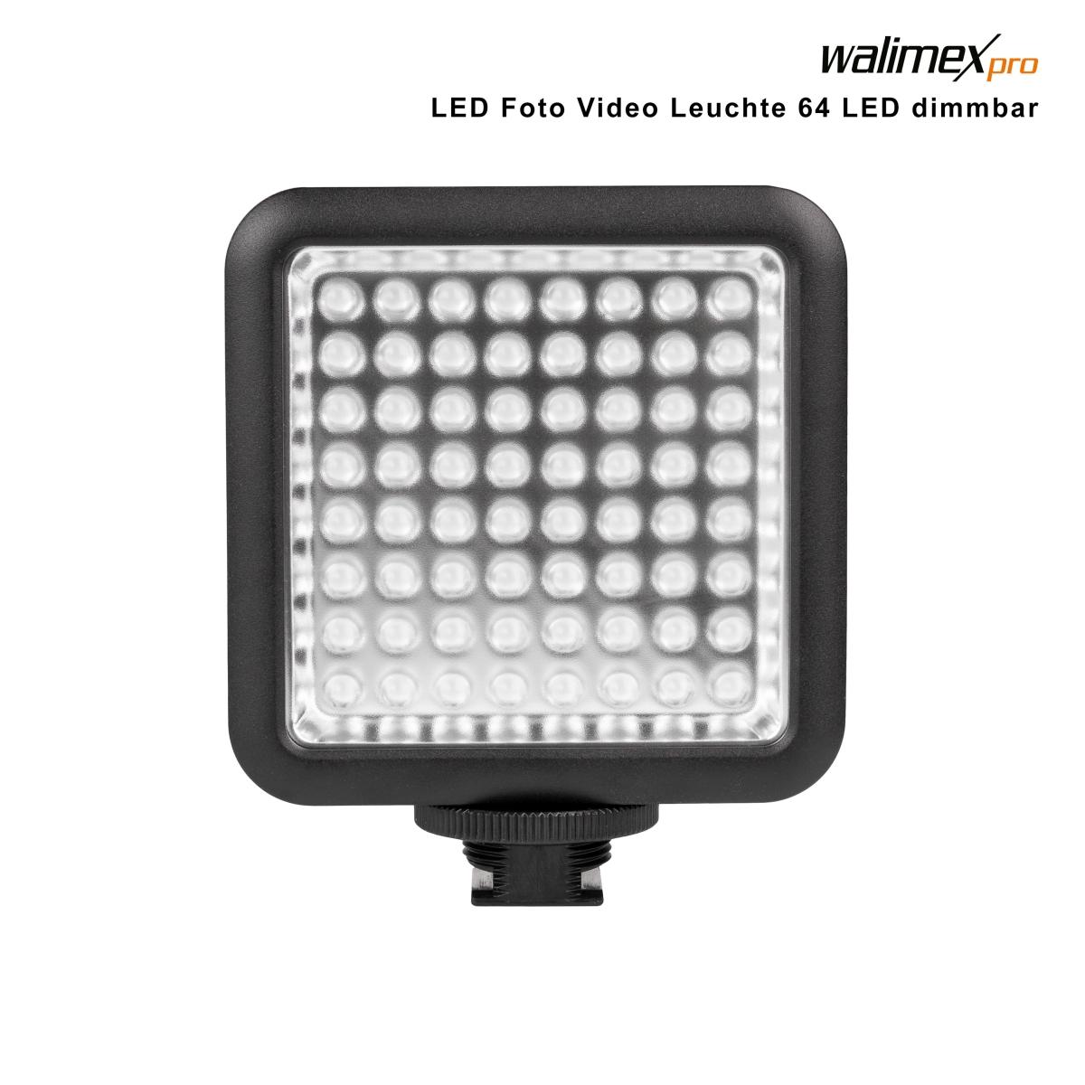 Walimex pro LED Foto Video Leuchte 64 LED dimmbar