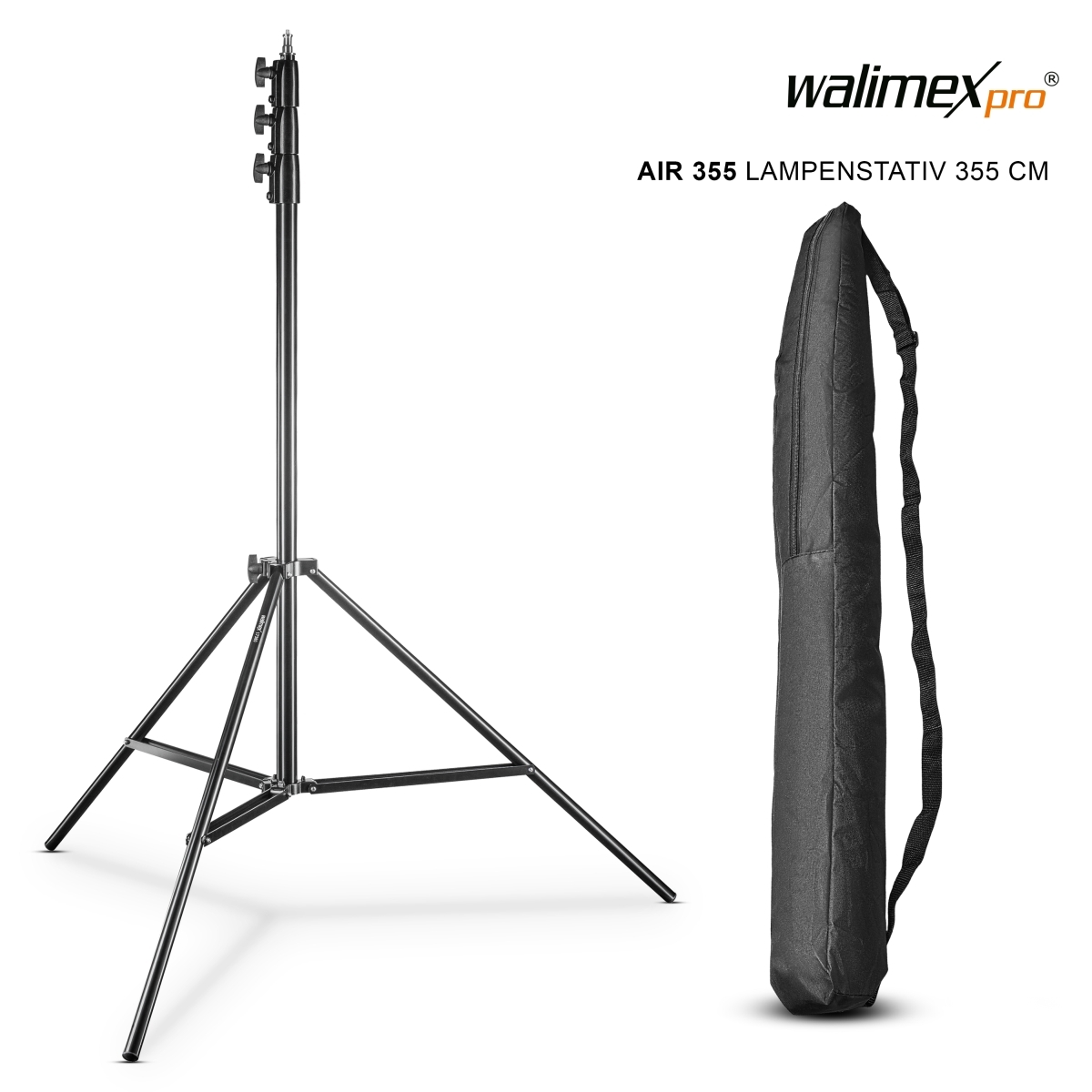 Walimex pro Lampenstativ AIR 355cm mit Luftdämpfung