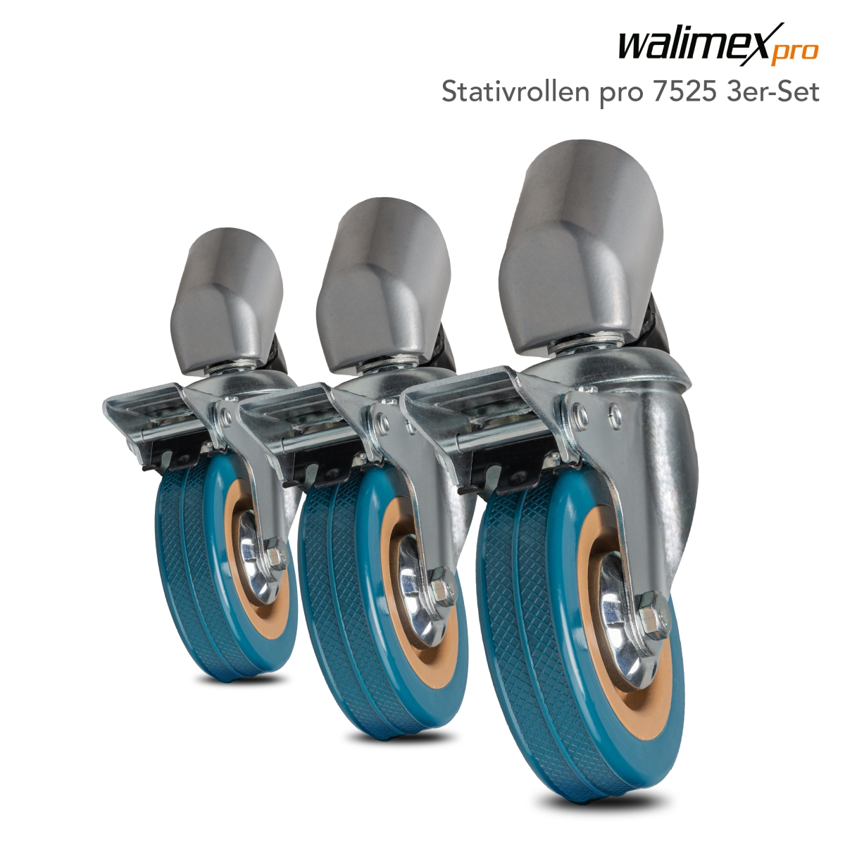 Walimex pro Stativrollen Pro 7525 3er-Set 75mm