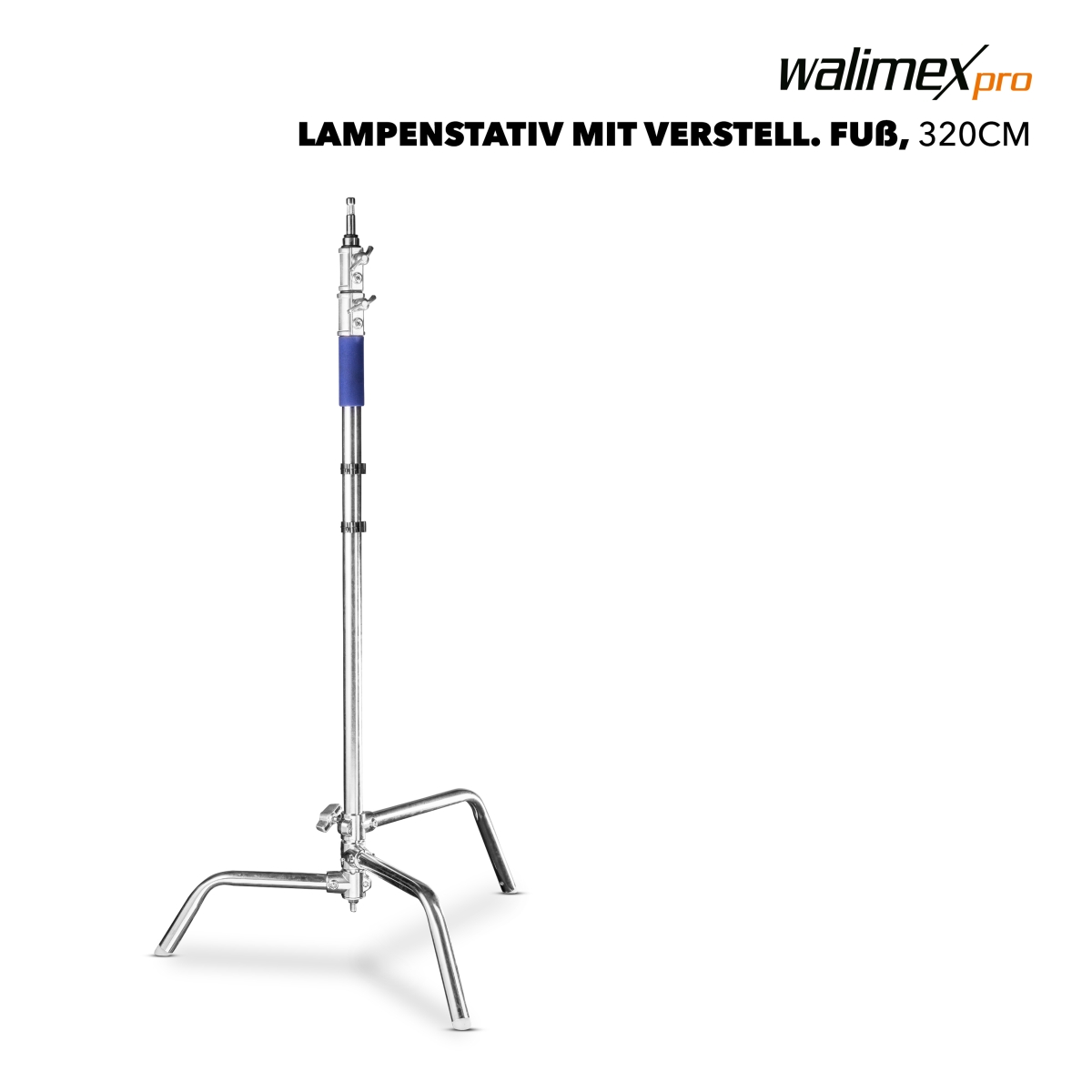 Walimex pro C-Stand Lampenstativ mit verstell. Fuß, 320cm